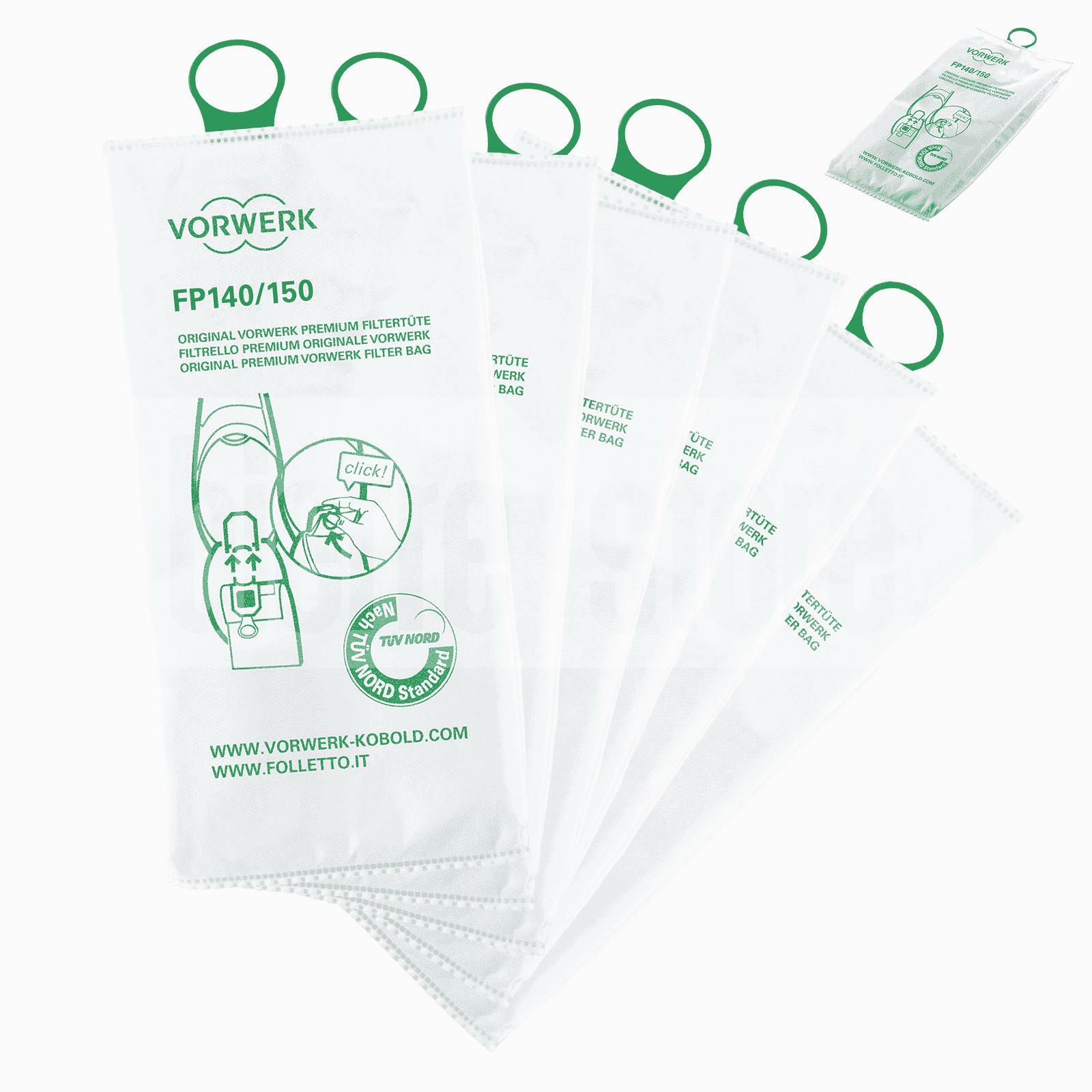 vorwerk sacchetti  vk 140 vk 150 6pz originali fp140 fp150 - foto 1