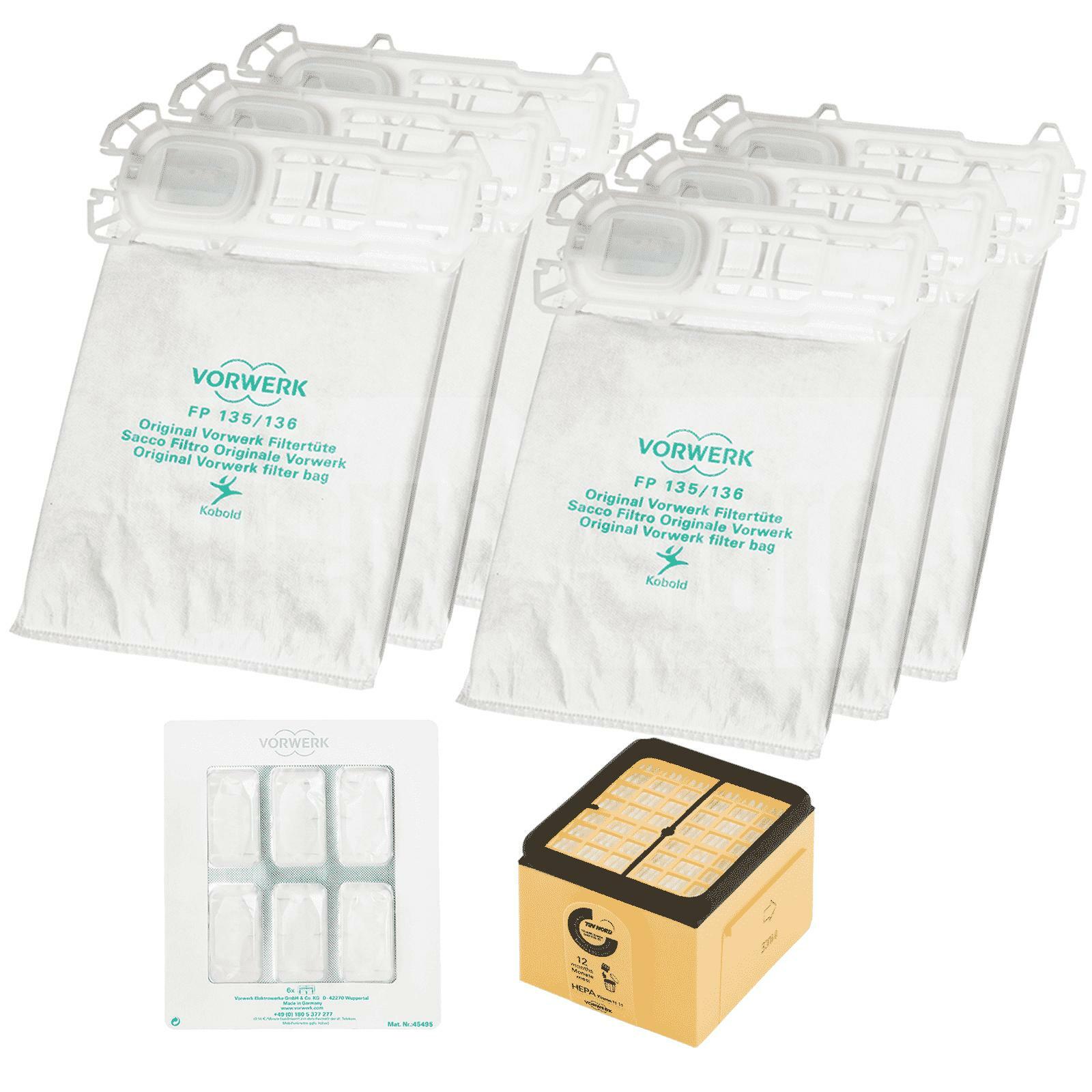 vorwerk kit farfalla folletto sacchetti hepa e dovina originali fp 135-136 - foto 1