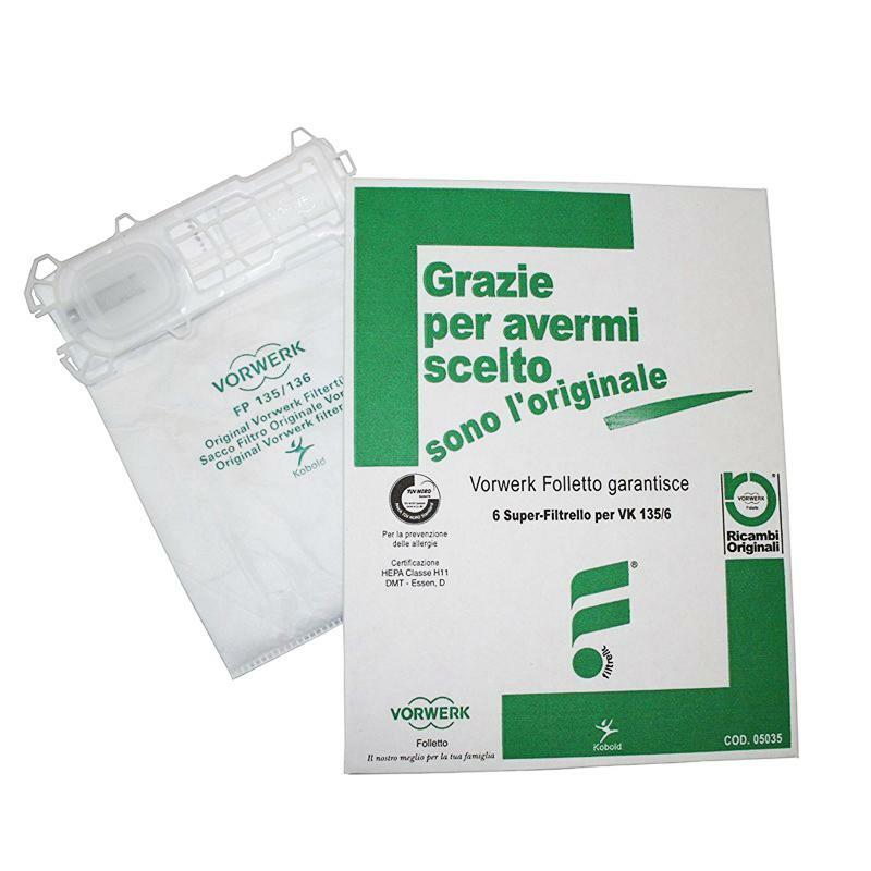 vorwerk kit farfalla folletto sacchetti hepa e dovina originali fp 135-136 - foto 2
