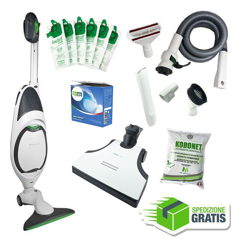 vorwerk vorwerk folletto rigenerato vk 150 con battitappeto eb371 e garantito 3 anni - foto 1